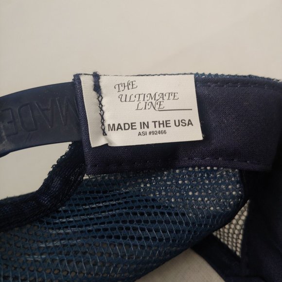 Vintage Sunrise Construction West Virginia Cap Snap Back Blue Denim Logo Hat - Picture 7 of 7